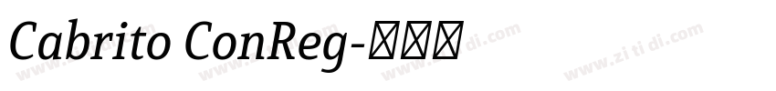Cabrito ConReg字体转换